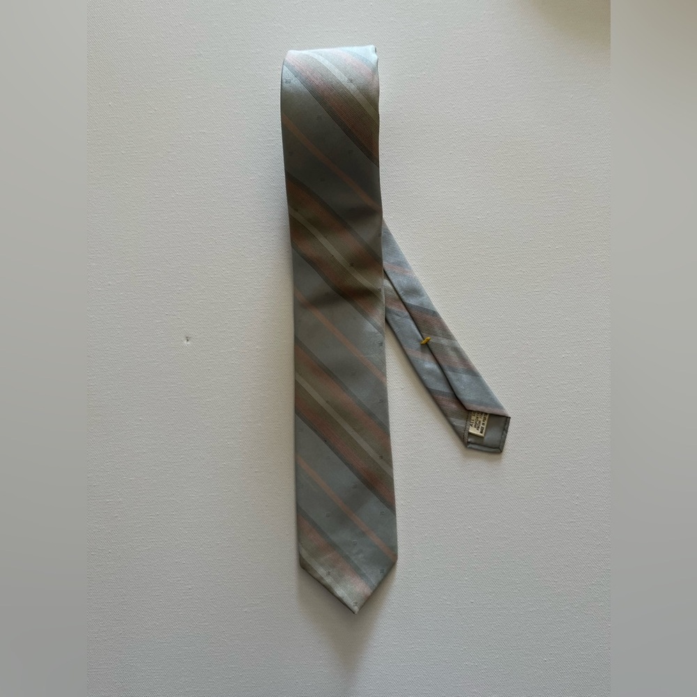 Elegant Blue Striped Men's Tie By Vittorio Rex